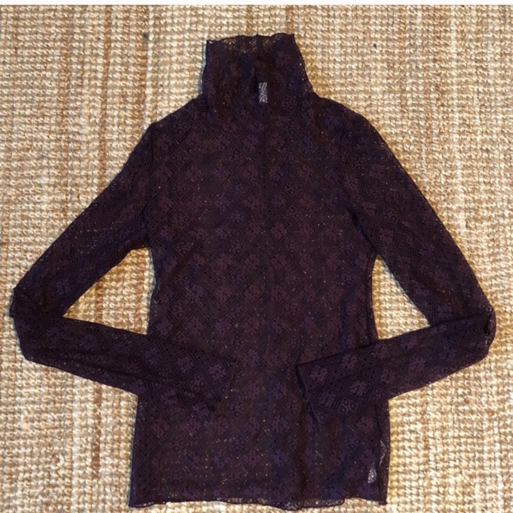 free people sweet memories lace turtleneck M